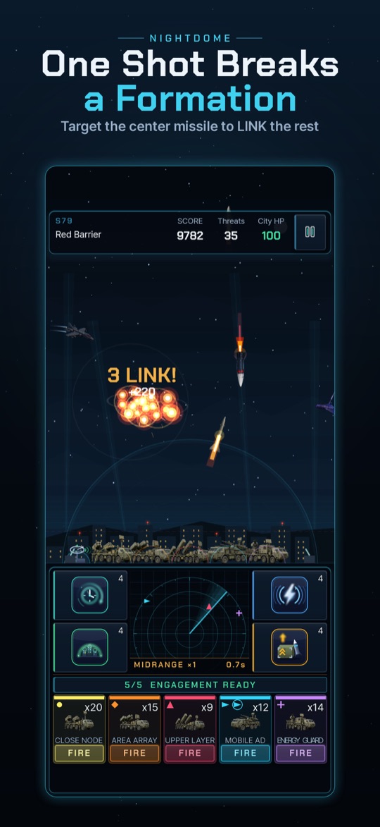 A chain interception linking several threats